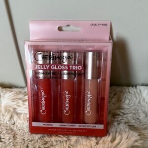 Jelly Gloss Trio - Paradise Red, Always Sunny Pink, Do Not Disturb Nude